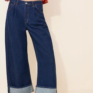 Free people Blue Wide-Leg Jeans